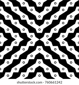 Pattern elements geometric retro modern. Black and white dizzy stye.