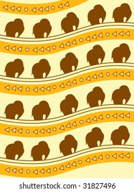 Pattern with elephant