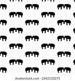 pattern, elephant, background, vector, animal, illustration, art, seamless