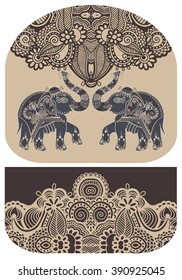 pattern with elephant of purse money design, you can print on fabric to do some sewing a wallet or handbag, vector illustration