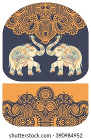 pattern with elephant of purse money design, you can print on fabric to do some sewing a wallet or handbag, vector illustration