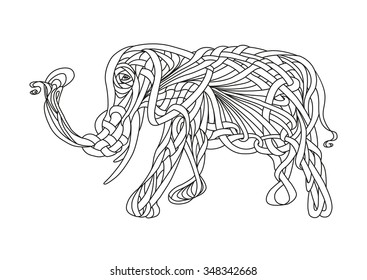 Pattern of an elephant side view