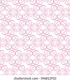 Pattern of elephants isolated on white background, texture, vector illustration