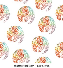 pattern elephants in tracery