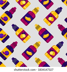 Pattern of e-liquid for vaping. Flavored e liquid for electronic cigarette. realistic vector illustration.