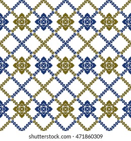 pattern embroidery floral ornament. seamless texture. Pixel Mosaic. vector illustration. for fashion design, graphic arts