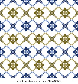 pattern embroidery floral ornament. seamless texture. Pixel Mosaic. vector illustration. for fashion design, graphic arts