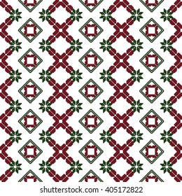 pattern for embroidery seamless. Pixel Mosaic. Red, color. Vector Image. For textile and light industry, design, printing, presentations.