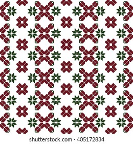pattern for embroidery seamless. Pixel Mosaic. Red, color. Vector Image. For textile and light industry, design, printing, presentations.