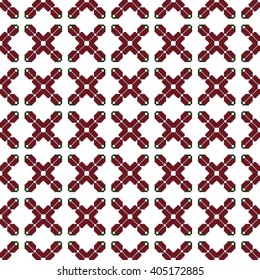 pattern for embroidery seamless. Pixel Mosaic. Red, color. Vector Image. For textile and light industry, design, printing, presentations.