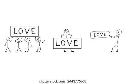 pattern. empty paper. congratulation. invitation. open. human. guy. vector. on a white background. black lines. title. lettering.