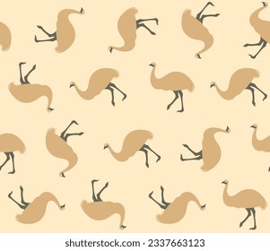 pattern emu background animals textile