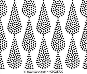 Pattern of endless drops of rain. A drop symbolizes life cycle. Ideal as an auxiliary element, can be used in textiles and wallpaper, eco design in classical simple pointillism style