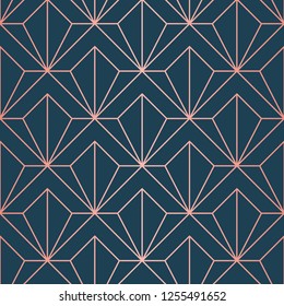 Pattern. Endless. Seamless Pattern. Vector Lines. Trendy Copper Look.
