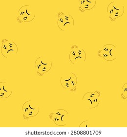 pattern entertainment comic face cartoon. al wacky, whimsical playful, lighthearted chuckle entertainment comic face sign. seamless vector illustration