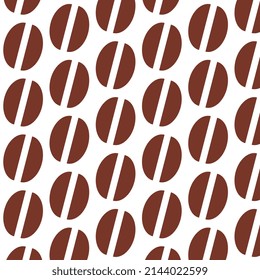 Pattern, espresso beans, white background, vector, commercial use of a poster for a website.