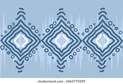 pattern in ethnic concept. There are geometric shapes in this ethnic pattern makes it looks Indian style This ethnic design is suitable for textile industry, fashion industry and also home decorating
