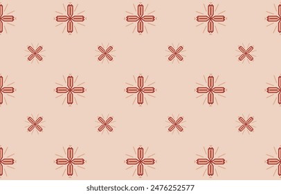 pattern in ethnic concept. There are geometric shapes in this ethnic pattern makes it looks Indian style This ethnic design is suitable for textile industry, fashion industry and also home decorating