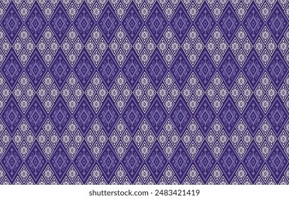 pattern in ethnic concept. There are geometric shapes in this ethnic pattern makes it looks Indian style This ethnic design is suitable for textile industry, fashion industry and also home decorating