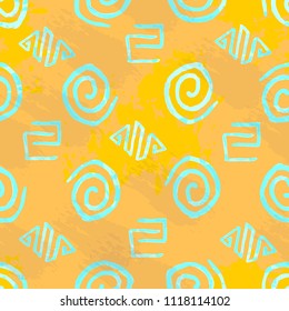 Pattern of ethnic drawings. Abstract design elements for packing, tiles, textiles, wallpaper