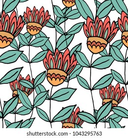 Pattern ethnic flower in vector fabric , textile 