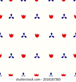 Сute pattern with ethnic flowers in decorative minimalistic  style . Flower repeated texture for stylish fabric design, wallpaper, dresses or wrapping paper. 
