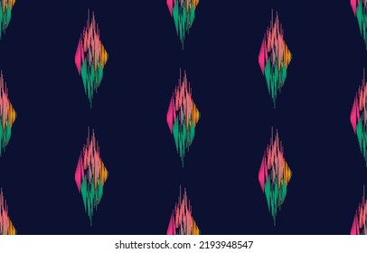 Pattern ethnic ikat seamless. Tribal African Indian traditional embroidery vector background. 
Aztec fabric carpet batik ornament chevron textile decoration wallpaper
