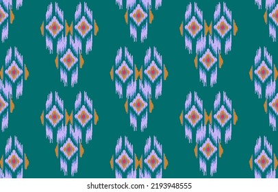 Pattern ethnic ikat seamless. Tribal African Indian traditional embroidery vector background. 
Aztec fabric carpet batik ornament chevron textile decoration wallpaper