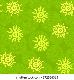 pattern in ethnic style  , geometric seamless ornaments,