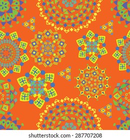 pattern in ethnic style , geometric seamless pattern, seamless background in ethnic style, African ornament, Indian ornament, circular pattern in ethnic style,pattern with abstract
