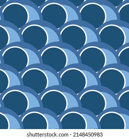 pattern of evenly spaced blue circles