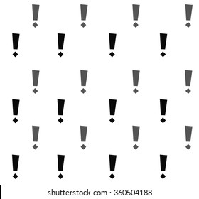 Pattern exclamation mark white