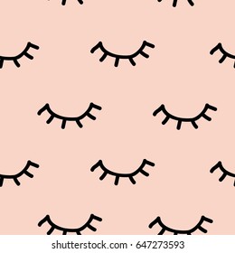Pattern eyes closed eyelashes dream