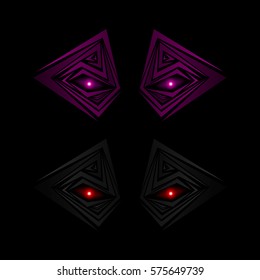 Pattern eyes (glow,purple,grey)