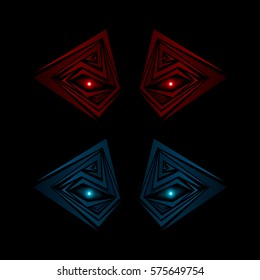 Pattern Eyes (glow,red,blue)