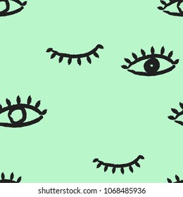 Pattern with eyes. Hippy patern with eyes. A bright and funny pattern.