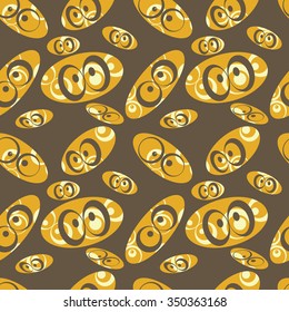 Pattern with eyes over dark background. Vector illustration
