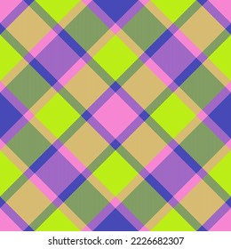 Pattern fabric background. Check vector plaid. Texture seamless textile tartan in bright and pink colors.