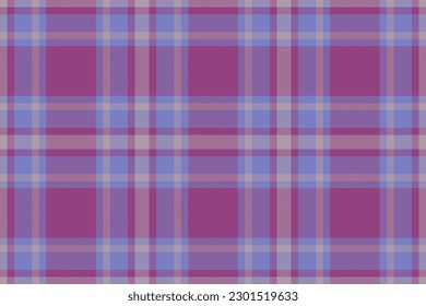 Pattern fabric background. Textile tartan texture. Vector seamless check plaid in pastel and blue colors.