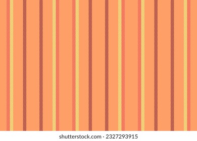 Pattern fabric background of texture lines stripe with a seamless vector textile vertical in orange and red colors.
