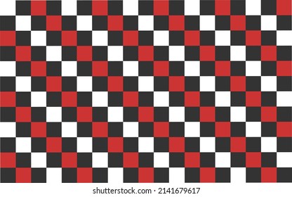 Pattern Fabric Background VectorRed Black White  Abstract Grid  Seamless