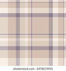 Pattern fabric check of background seamless plaid with a tartan textile texture vector in light and pastel colors.