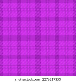 Pattern fabric check. Background tartan plaid. Vector seamless texture textile in violet and purple colors.