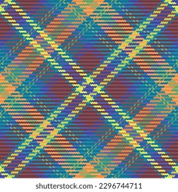 Pattern fabric check. Textile tartan texture. Vector plaid seamless background in lime and red colors.