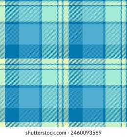 Pattern fabric check of texture tartan textile with a background seamless plaid vector in cyan and teal colors.