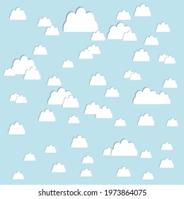 pattern for fabric with clouds