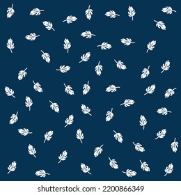 Pattern fabric cute leaves with flowers spring summer design fashion style