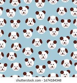 Pattern fabric designs with a dog theme, Variative, beautiful, and very attractive to be used as fabric, interior and wall decoration.