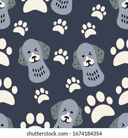 Pattern fabric designs with a dog theme, Variative, beautiful, and very attractive to be used as fabric, interior and wall decoration.