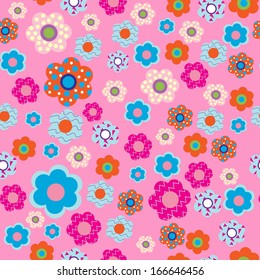 Pattern with a fabric flowers